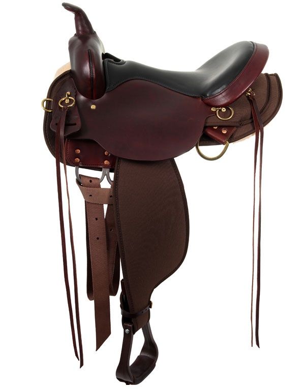 16" Wide Circle Y High Horse - Eldorado Cordura Trail Saddle - Tobac