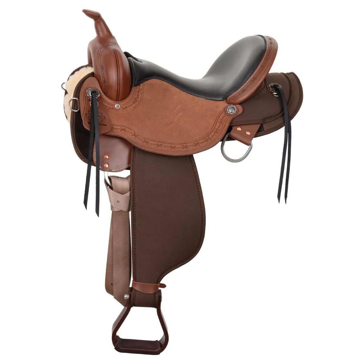 16" Reg Bar Circle Y Iron Weed Trail Saddle