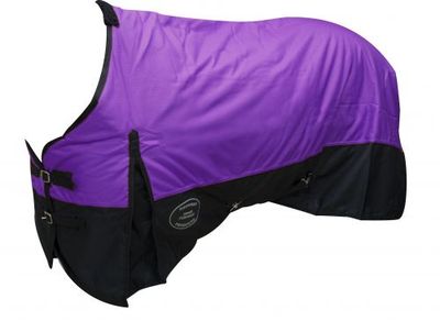 Turnout Blanket - 1200D / 300G Heavy Blanket w/Tail Cover, Size: 68 - Purple