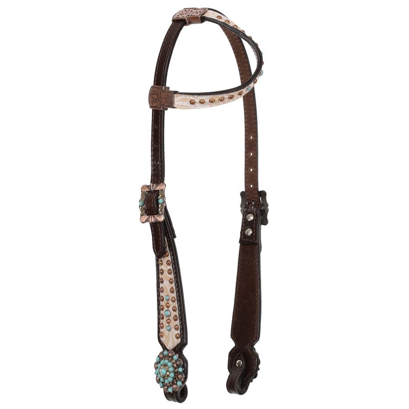Tack Set - Showman Blushed Rose One Ear Headstall and Breastcollar Set