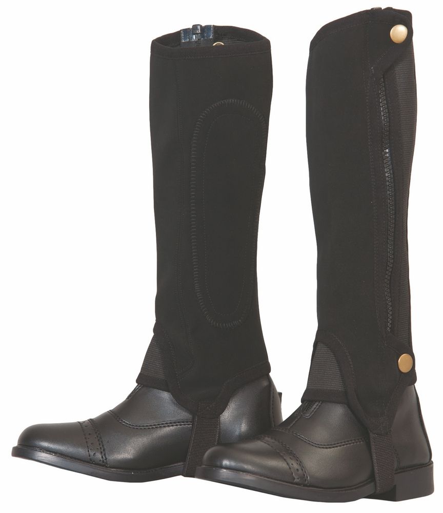 HALF CHAPS: Children's Grippy Nubuck - Black, Size: Small