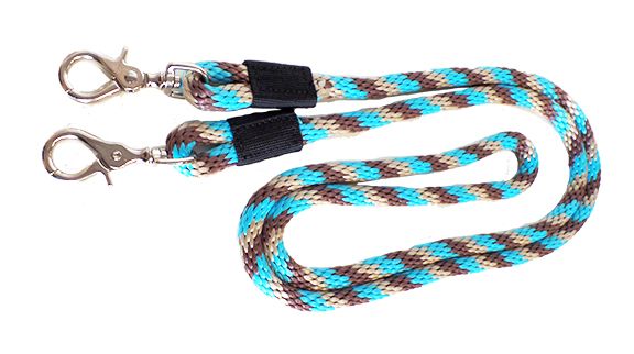 Nylon 7' Rope Game Reins w/ Snaps, Color: Lime/Black