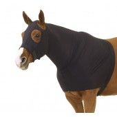 Stretch Full Zipper Mane Stay Hood  , Size: Black Med