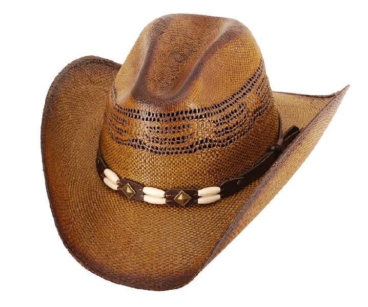 WEX Brockway Straw Western Hat Brown, Size: Kids