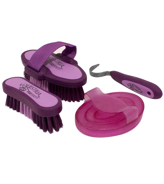 Equestria Sport Duffle Bag Grooming Set - 4 Piece, Color: Purple
