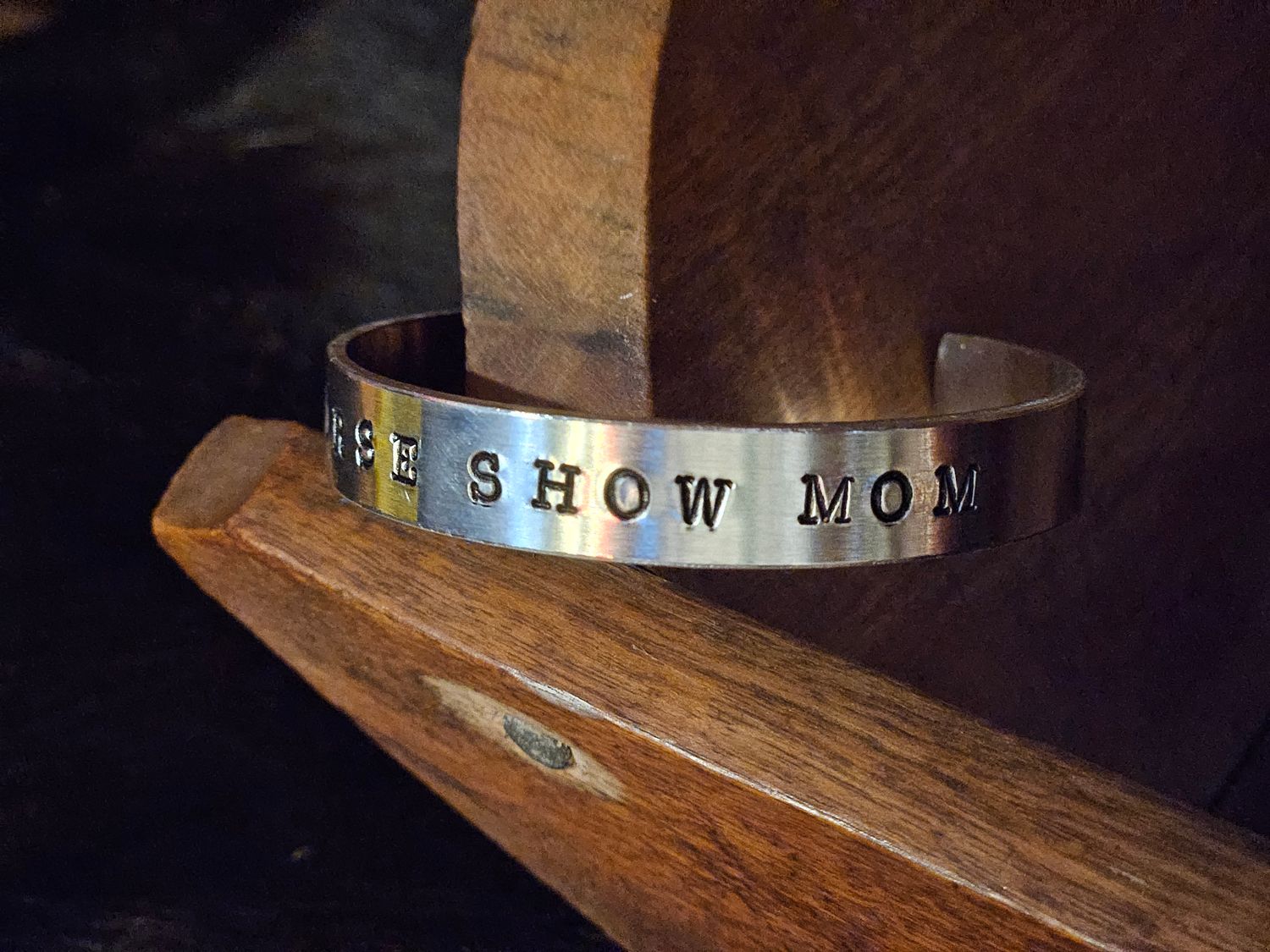 Bracelet - Handmade Stamped , Flavor: Horse Show Mom