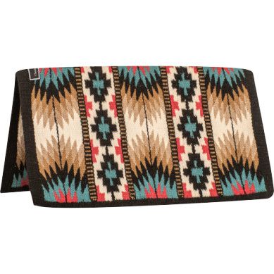 Classic Equine Show Blanket 34" x 38", Color: Black-Turquoise