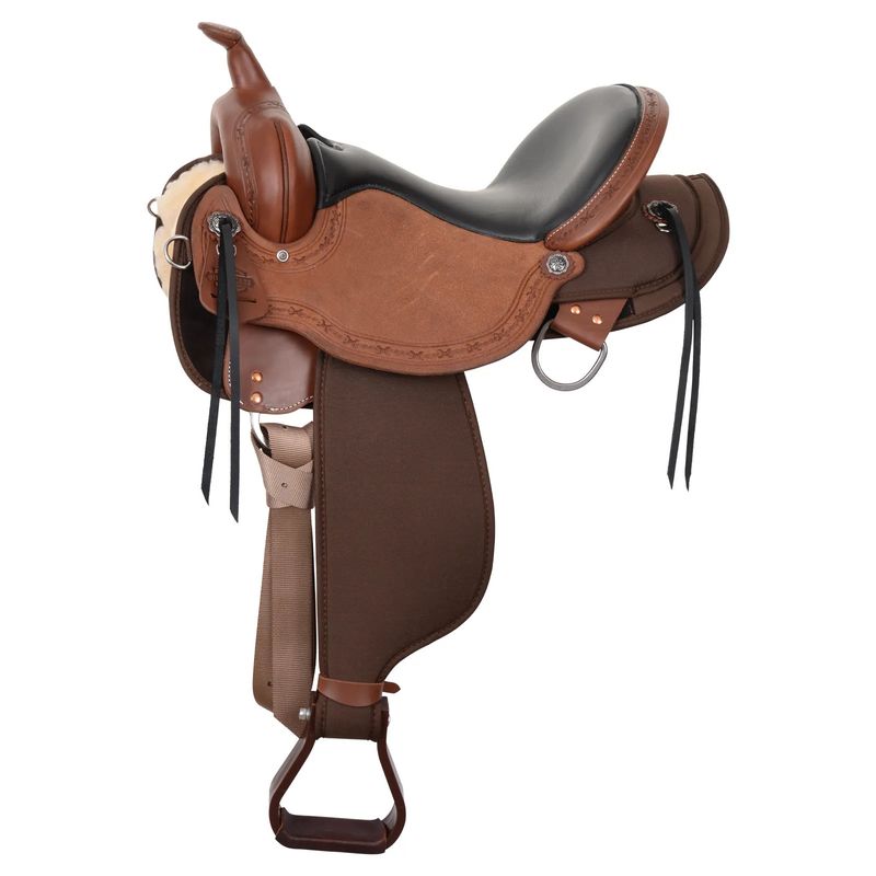 16" X-Wide Bar Circle Y Iron Weed Trail Saddle