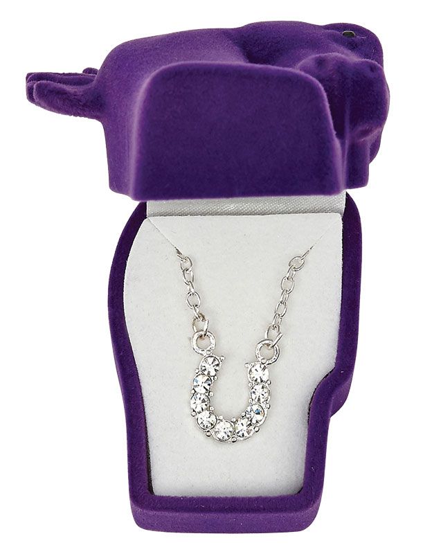 Necklace - Clear Rhinestone Horseshoe