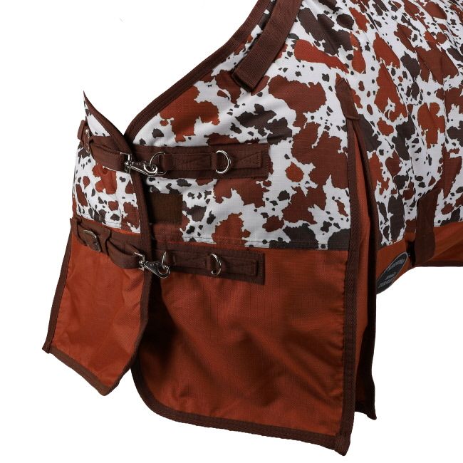 Turnout Blanket - Cow Print 1200D Waterproof - PONY/YEARLING 48"- 54"