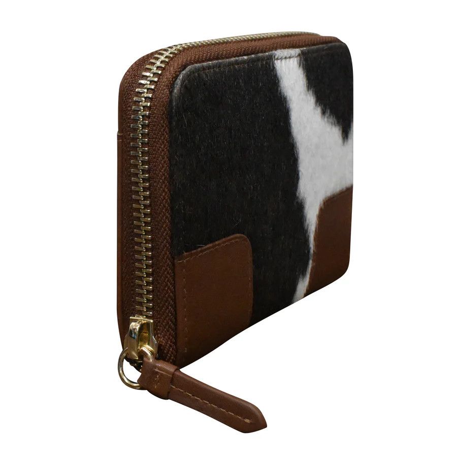 Wallet - Small Zippered with Cowhide