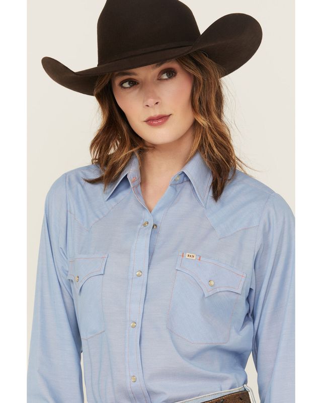 Women's Cowboygirl Longsleeve Blue Western Shirt