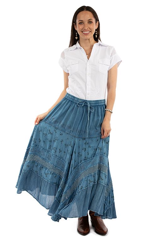 Women's Scully Multi-Pannel Skirt, Blue