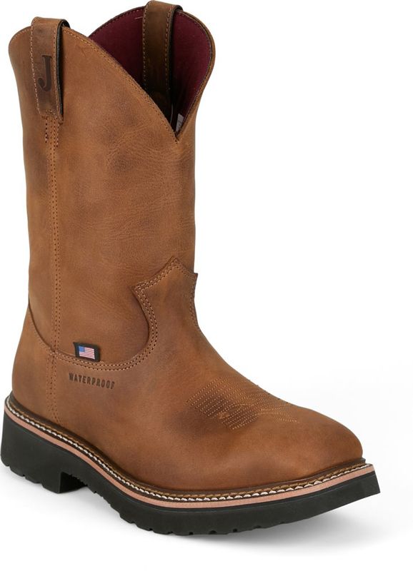 Justin Men's Homeland Ames 11 in. Waterproof Steel Toe Work Boot