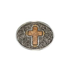 Belt Buckle - Crumrine Floral Cross