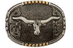 Belt Buckle - Crumrine Oval Longhorn Belt Buckle - Crumrine Oval Longhorn