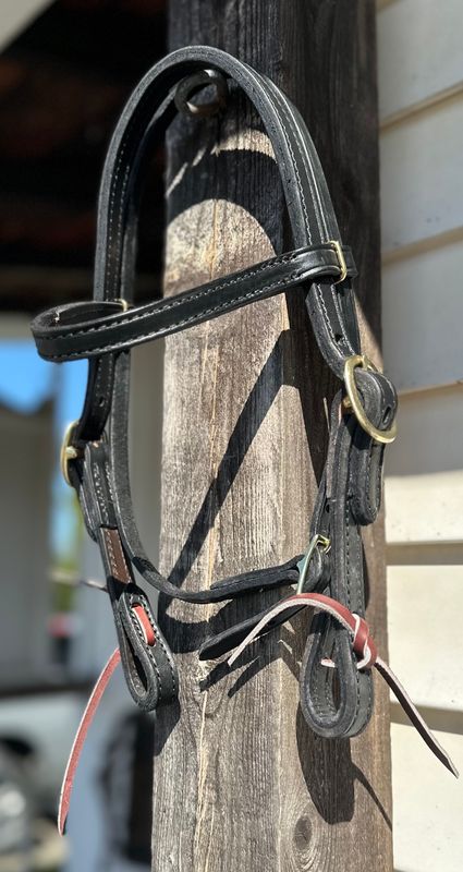 Tack Set - Browband Headstall and Breast Collar Set, Black - Pony/Mini