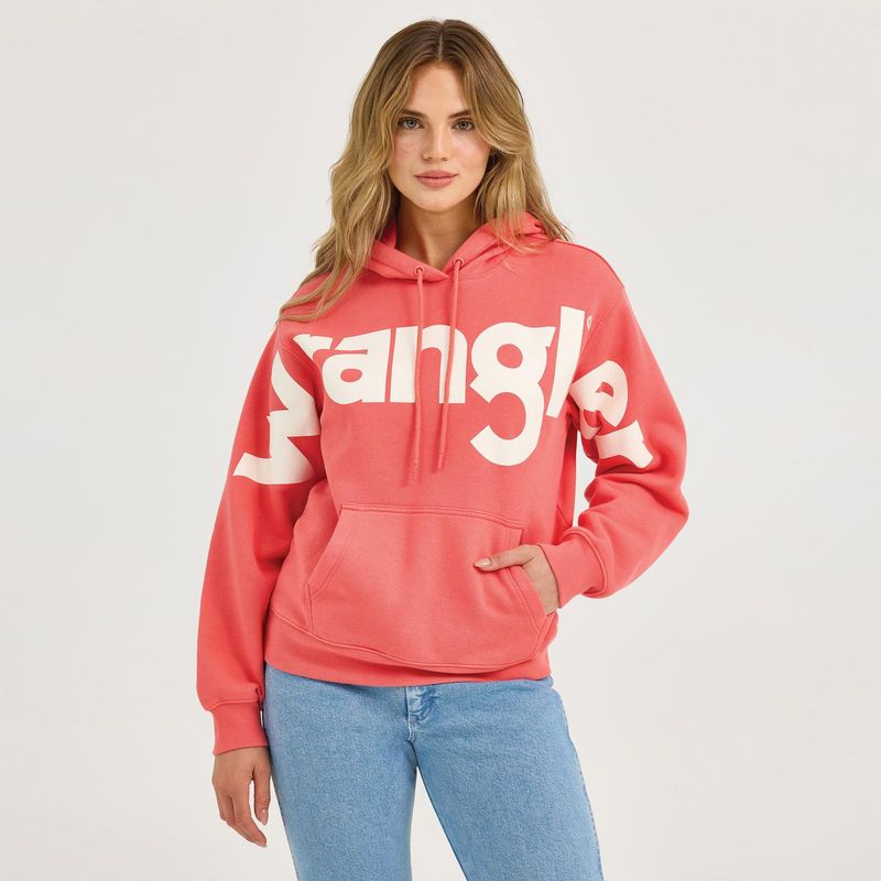 Wrangler Retro® Punchy Sweatshirt Hoodie - Coral 