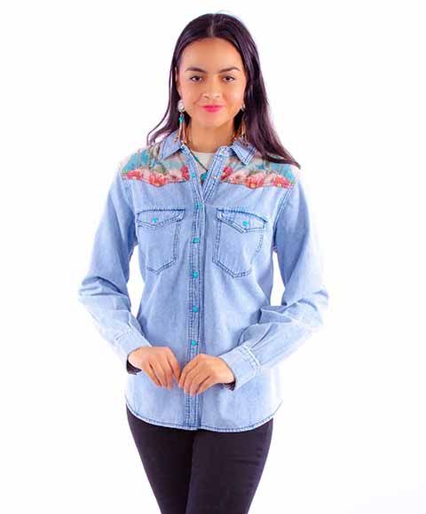 Women's Scully Desert Denim Shirt