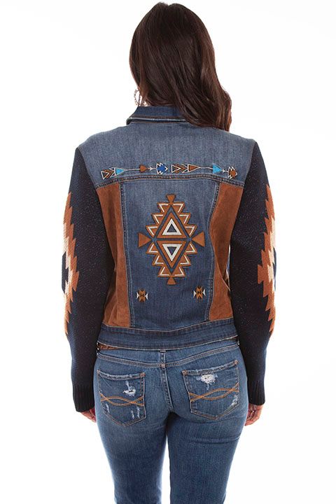Women's Scully Aztec Denim Jacket