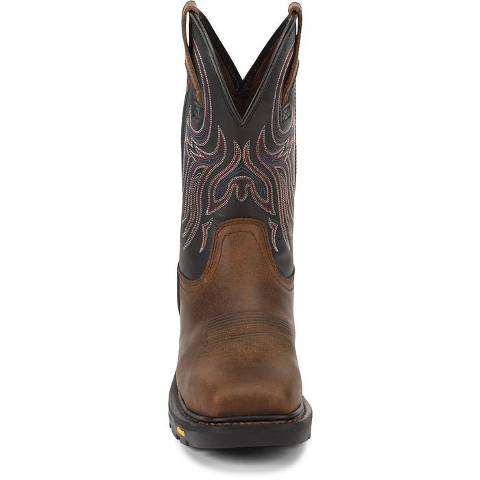 Men's Justin Tanker Black Steel Toe Workboot