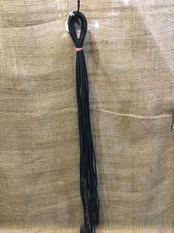 Leather Latigo Strings D.Oil/Black - 72" x 1/8"