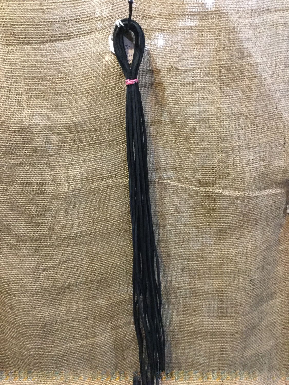 Leather Latigo Strings D.Oil/Black - 72" x 1/8"