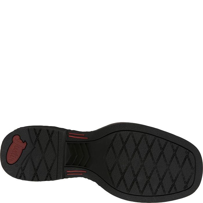 Children's Justin Bowline Junior Shadow Black Water Buffalo Boots