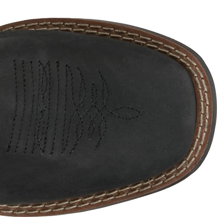 Children's Justin Bowline Junior Shadow Black Water Buffalo Boots
