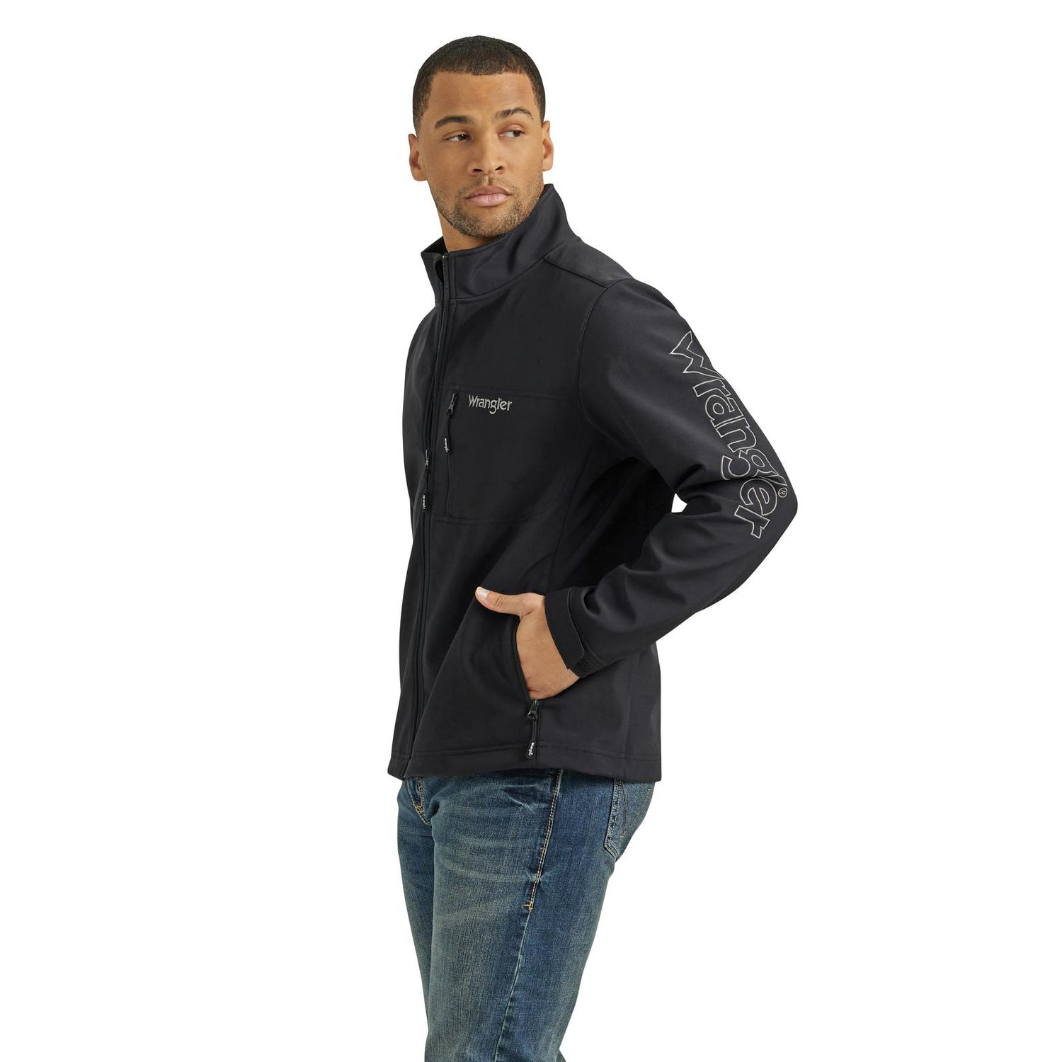 Men's Wrangler® Logo Trail Jacket - Blackout