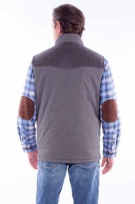 Men's Scully Canvas Vest - Charcoal