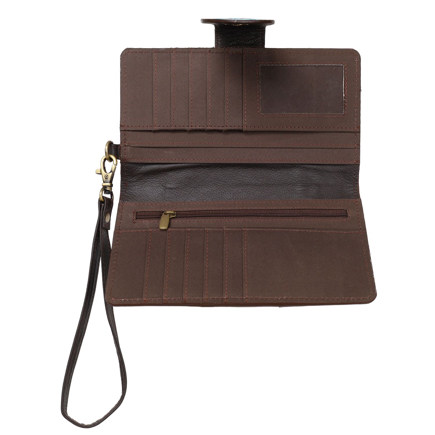 Turquoise Plains Steer Clutch Purse