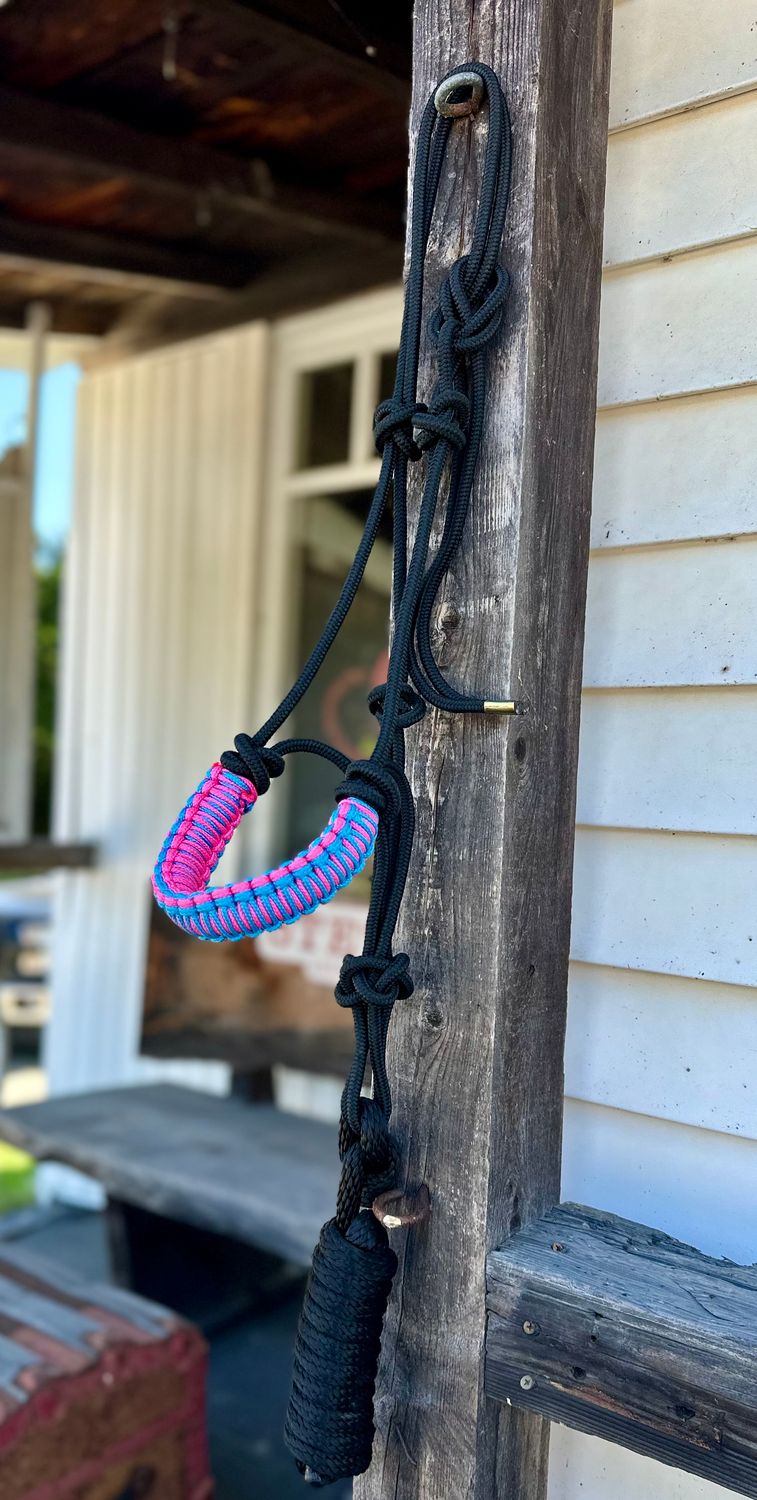 Rope Halter with Braided Nose - Horse Size Assorted