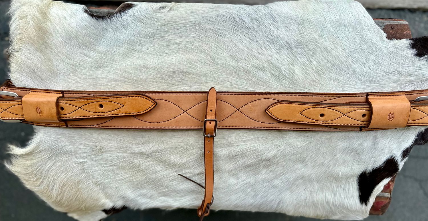 Circle L Flank Cinch with Billets, Color: Natural