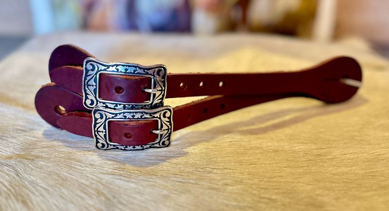 Circle L Straight Spur Straps w/Jeremiah Watt Buckles