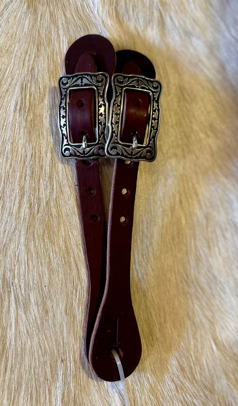 Circle L Straight Spur Straps w/Jeremiah Watt Buckles