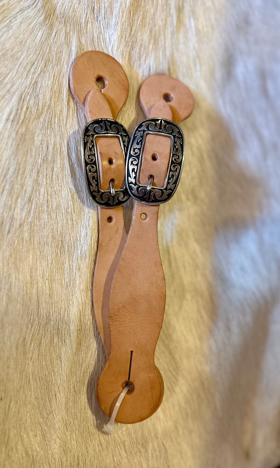Circle L Straight Spur Straps w/Jeremiah Watt Buckles
