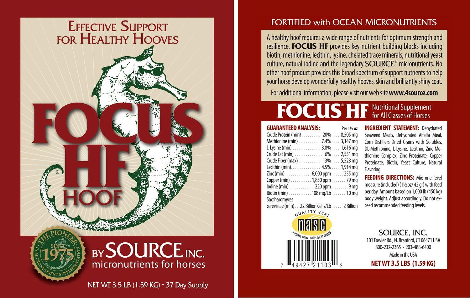 Source Focus HF Hoof - 3.5 LB