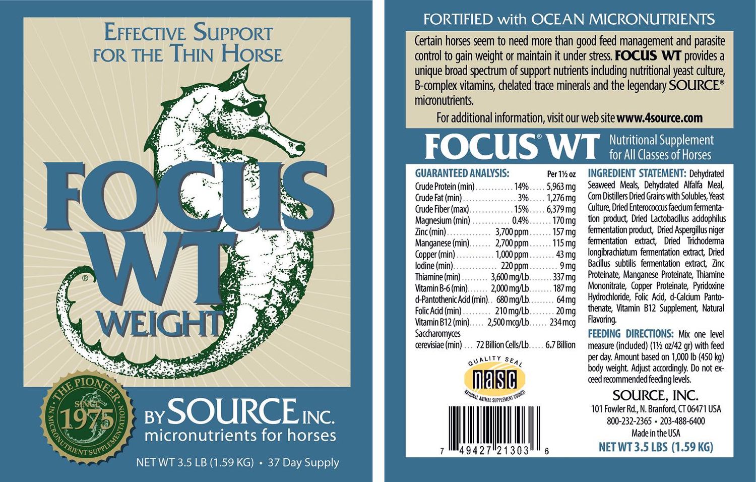 Source Focus WT Weight - 3.5lb