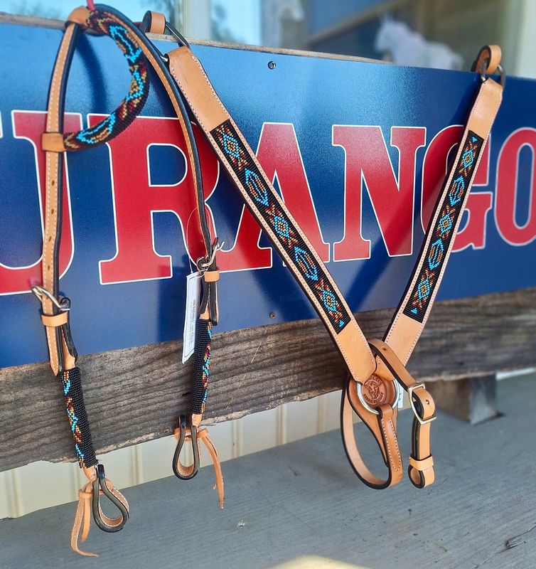 Tack Set - Beaded with One Ear Headstall
