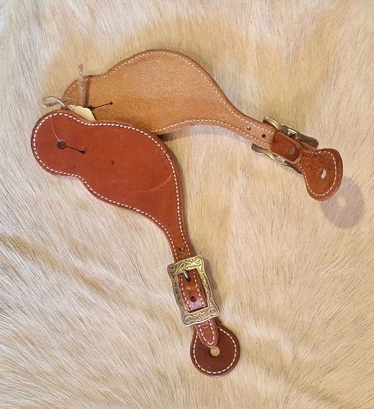 Spur Strap w/Jeremiah Watts Buckle, Stitched - Adult  Light Oil