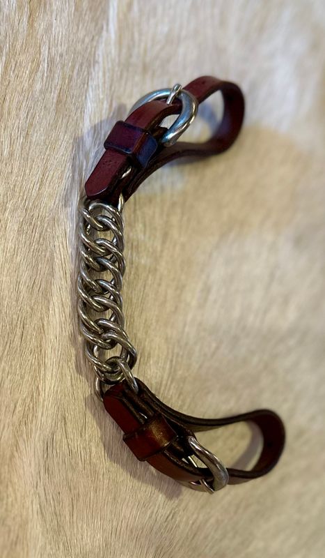 Curb Chain - Circle L Leather w/Rounded Buckles - D. Oil