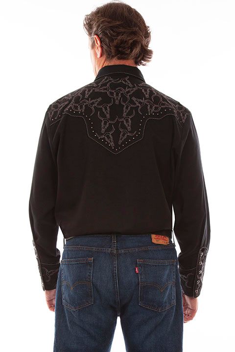 Men's Longhorn Embroided Shirt