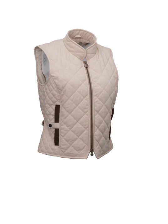 Women's Outback Cream Quilted Riding Vest Women's Outback Cream Quilted Riding Vest
