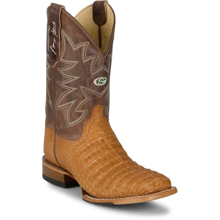Men's Justin San Antone 11" Caiman - Vintage Tan