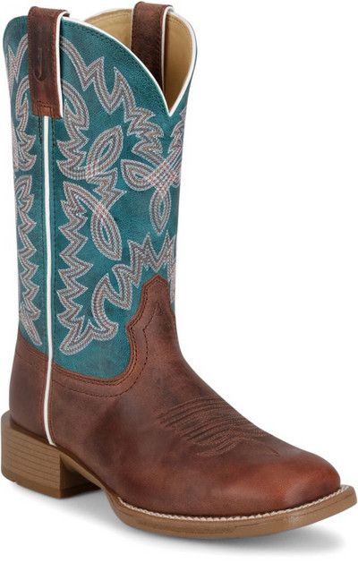 Women's Justin Ashtyn Cedar Brown Turquoise Goat