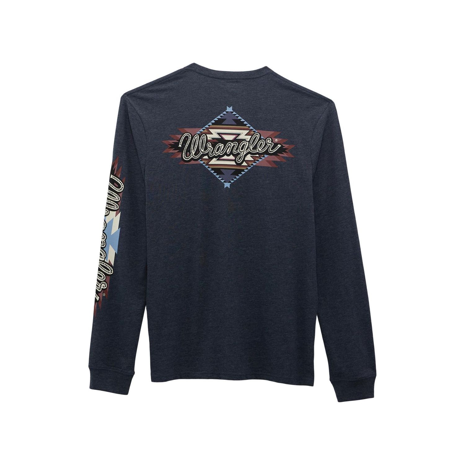 Men's Wrangler® Long Sleeve T-Shirt - Regular Fit - Dark Navy Heather