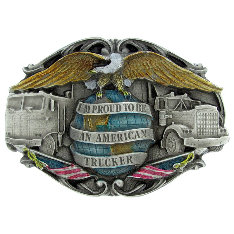Belt Buckle - Proud to be an American Trucker Belt Buckle - Proud to be an American Trucker