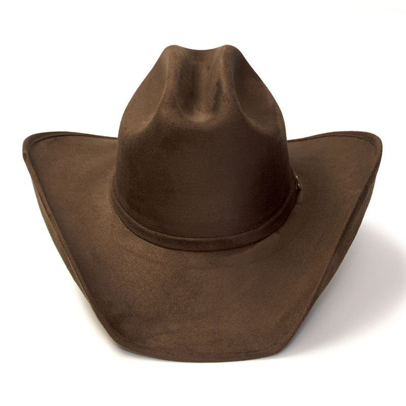 Suede Like  Hat - Cattleman - Brown
