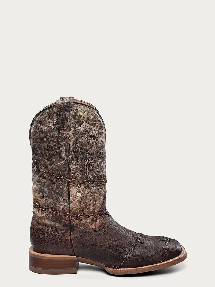 Men's Corral Ostrich with Embroidered Details